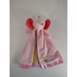 Kids Preferred Healthy Baby Pink Elephant Lovey Security Blanket Plush Polka Dot